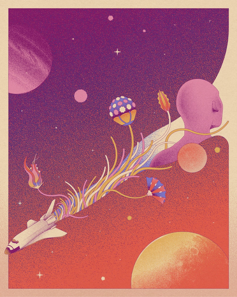 Illustration by Satwika Kresna for Noema Magazine.